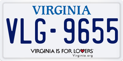 VA license plate VLG9655