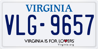 VA license plate VLG9657
