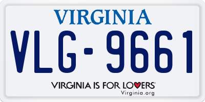 VA license plate VLG9661