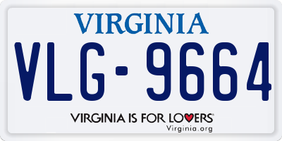 VA license plate VLG9664