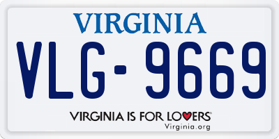 VA license plate VLG9669