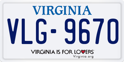 VA license plate VLG9670