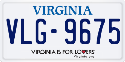 VA license plate VLG9675