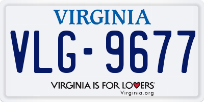 VA license plate VLG9677