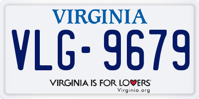 VA license plate VLG9679