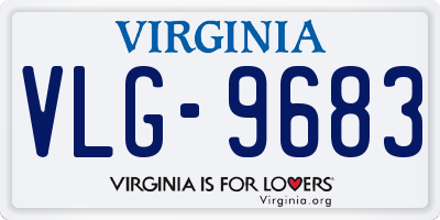 VA license plate VLG9683