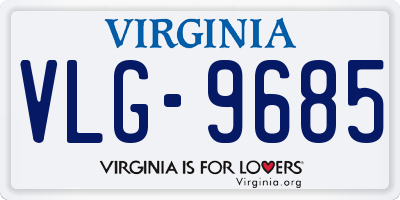 VA license plate VLG9685