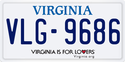 VA license plate VLG9686