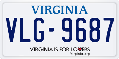 VA license plate VLG9687