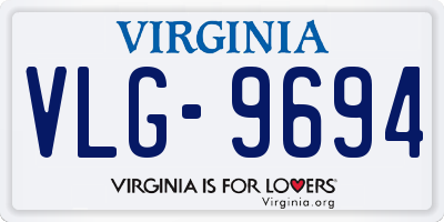 VA license plate VLG9694