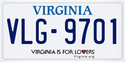 VA license plate VLG9701