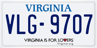 VA license plate VLG9707
