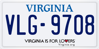 VA license plate VLG9708