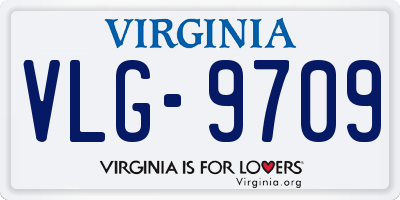 VA license plate VLG9709