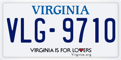 VA license plate VLG9710