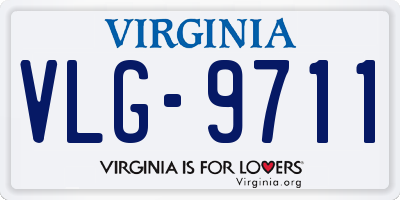 VA license plate VLG9711