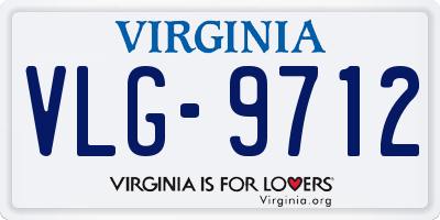 VA license plate VLG9712