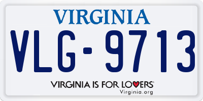 VA license plate VLG9713