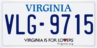 VA license plate VLG9715