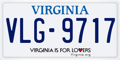 VA license plate VLG9717