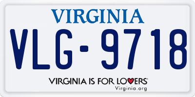 VA license plate VLG9718