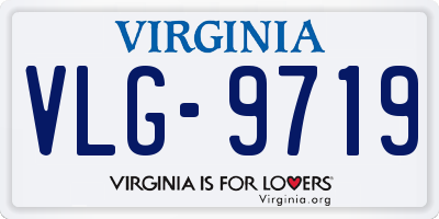 VA license plate VLG9719