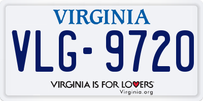 VA license plate VLG9720