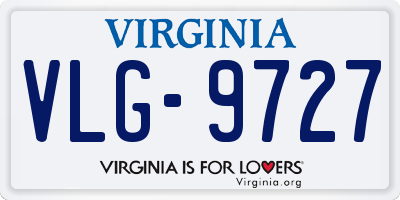 VA license plate VLG9727