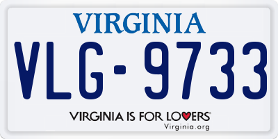 VA license plate VLG9733