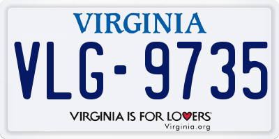 VA license plate VLG9735