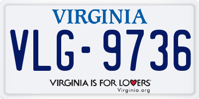 VA license plate VLG9736