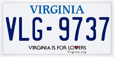 VA license plate VLG9737