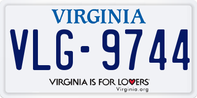 VA license plate VLG9744