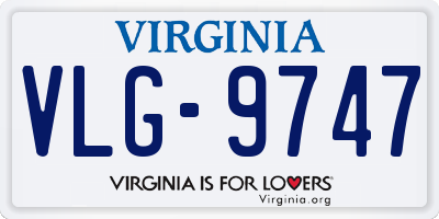 VA license plate VLG9747