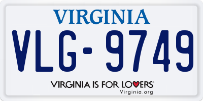 VA license plate VLG9749