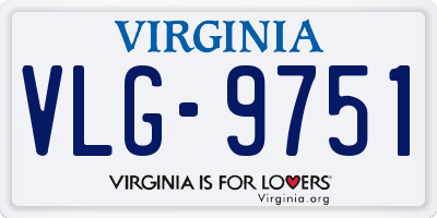 VA license plate VLG9751
