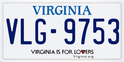 VA license plate VLG9753