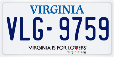VA license plate VLG9759