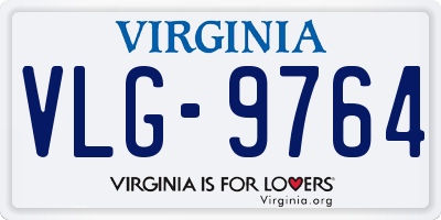 VA license plate VLG9764