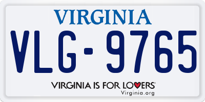 VA license plate VLG9765