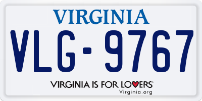 VA license plate VLG9767
