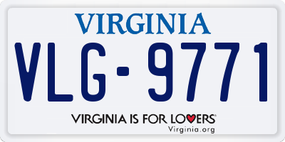 VA license plate VLG9771
