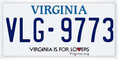 VA license plate VLG9773
