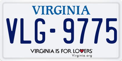 VA license plate VLG9775