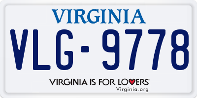 VA license plate VLG9778