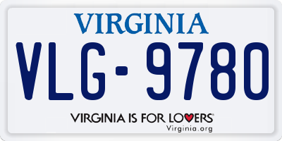 VA license plate VLG9780