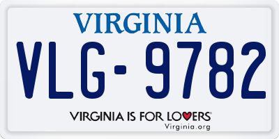 VA license plate VLG9782