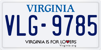 VA license plate VLG9785