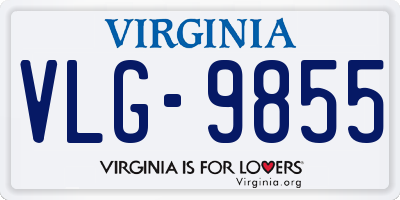 VA license plate VLG9855