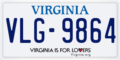 VA license plate VLG9864